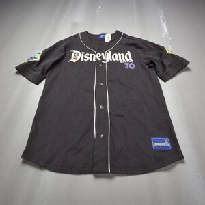 Disney Disneyland Resort 70th Anniversary Baseball Jersey Black Mens Medium